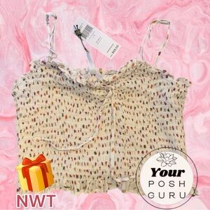 🎁NWT🎁 BCBGeneration colorful polka dot ruche tube top with tie straps